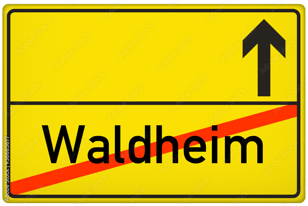 Ortsausgangsschild Stadt Waldheim Ortsausgangsschild Stadt Waldheim