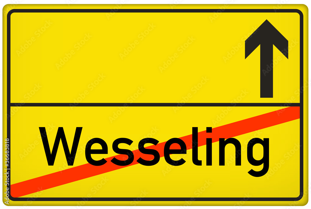 Ortsausgangsschild Stadt Wesseling Ortsausgangsschild Stadt Wesseling