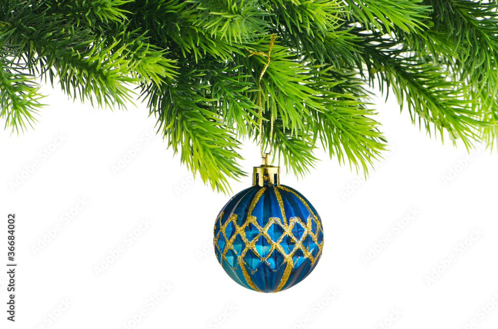 Christmas concept with baubles on white Christmas concept with baubles on white