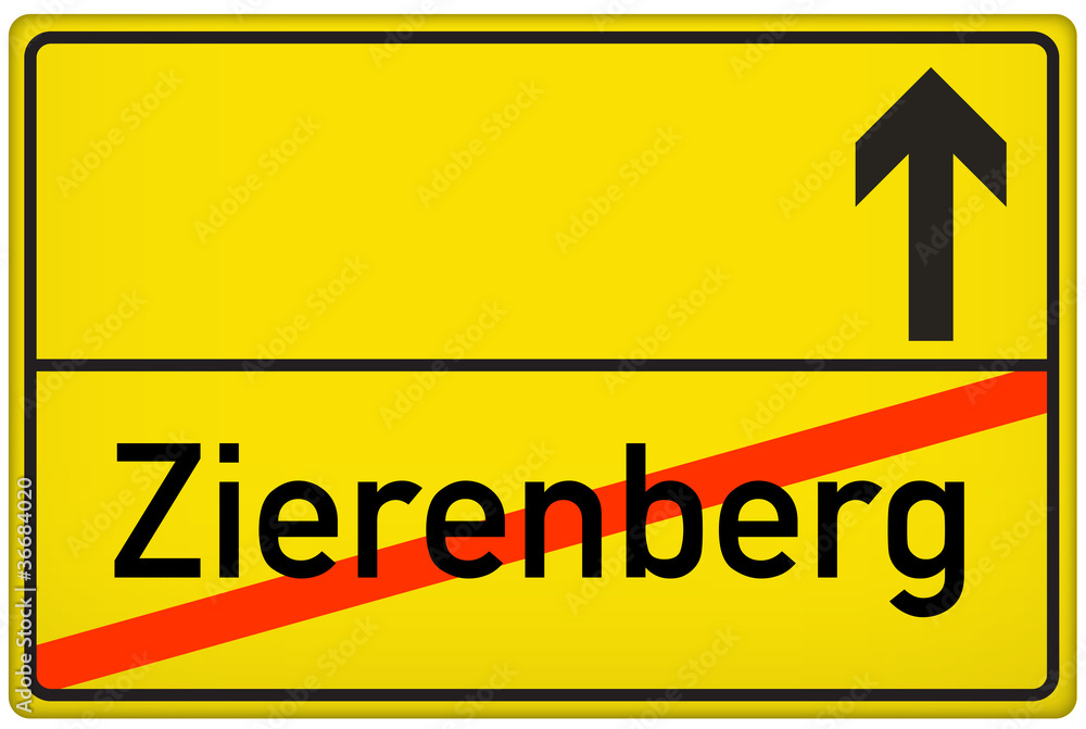 Ortsausgangsschild Stadt Zierenberg Ortsausgangsschild Stadt Zierenberg