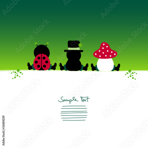 Card Sitting Chimney Sweeper, Ladybug & Fly Agaric © Jan Engel
