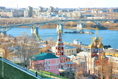View of Stroganov Church in Nizhny Novgorod in Russia