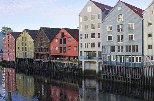 Trondheim, historische Speicherhäuser © Reinhard Tiburzy