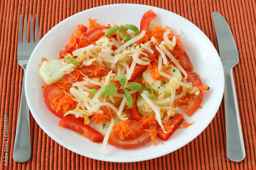 Salad with bean sprouts