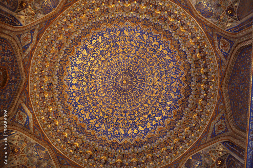 Ceiling of Tilya Kori Madrasah