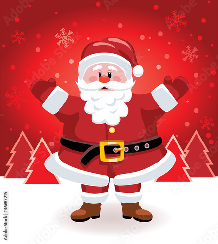 christmas illustration of santa claus