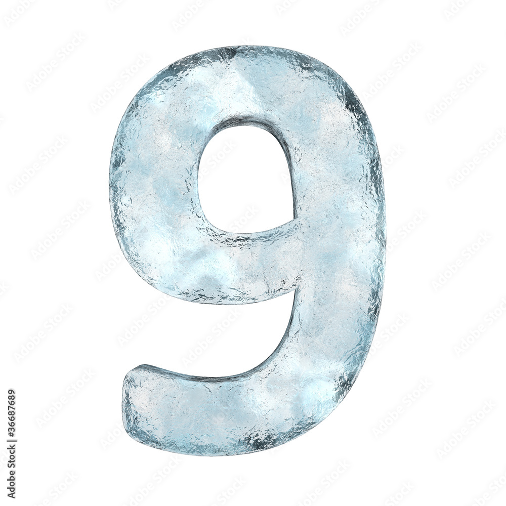 Icing alphabet the number 9