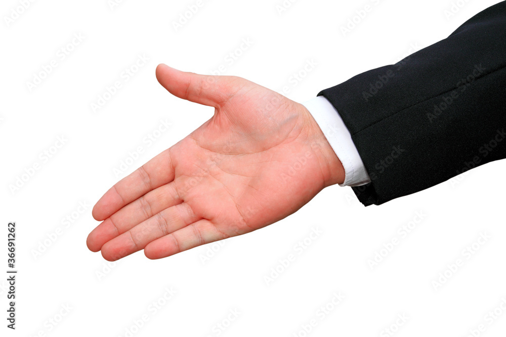 Empty hand isolated on white background Empty hand isolated on white background