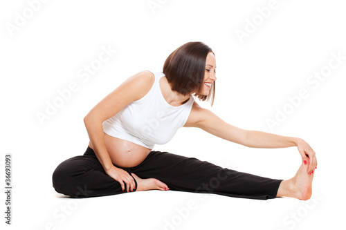 woman doing stretching gymnastic