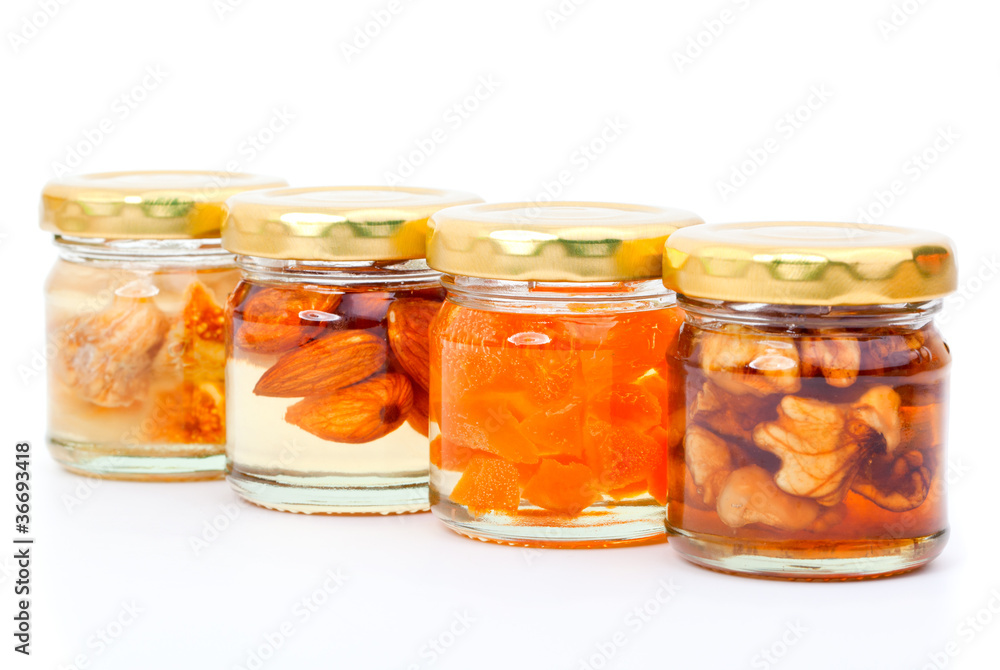 honey of figs, nut, apricot canned in the jar honey of figs, nut, apricot canned in the jar
