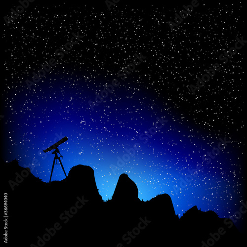 telescope and stars