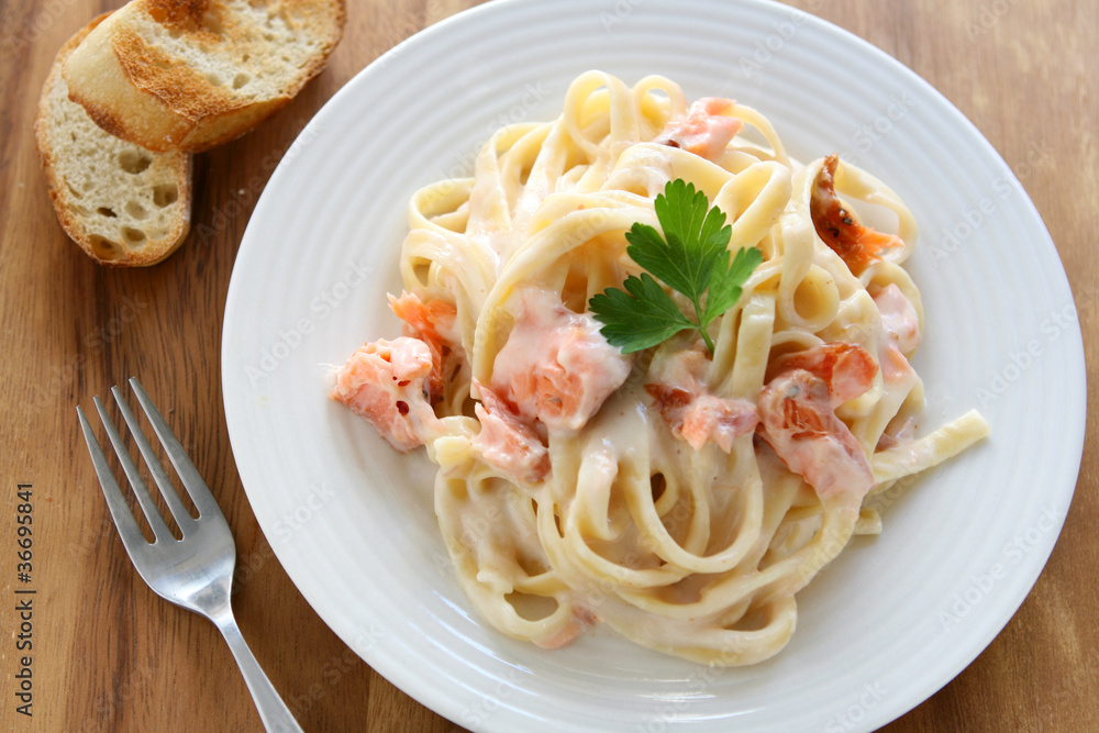 Smoked Salmon Fettuccine Smoked Salmon Fettuccine