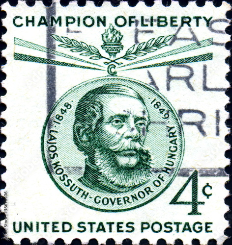 Lajos Kossuth. Governor of Hungary. US Postage. photo