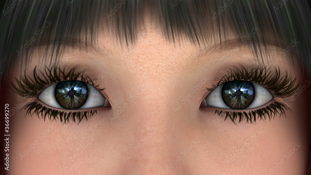 Obraz premium 女性の目のアップ