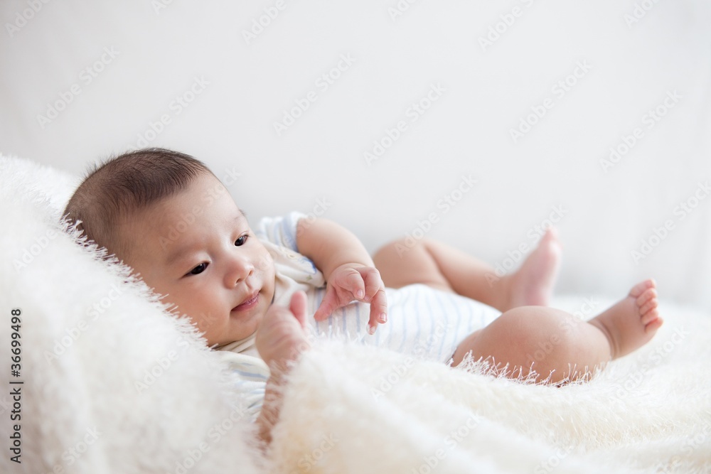 cute baby lie on bed cute baby lie on bed