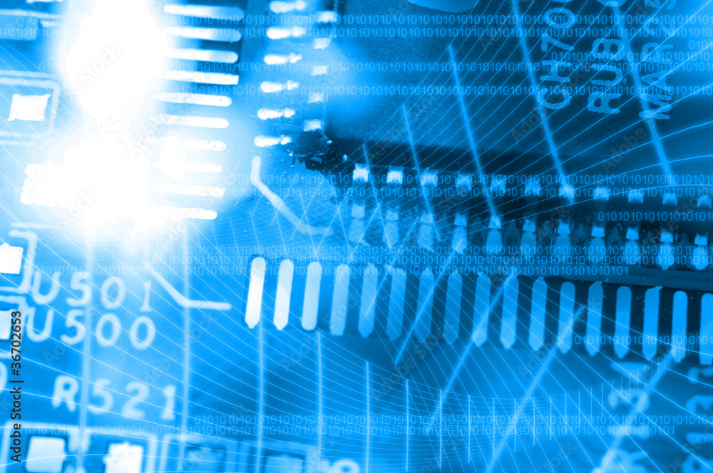 Obraz premium abstract world technology background