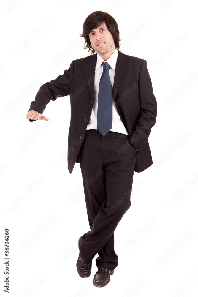 business man presenting your product business man presenting your product