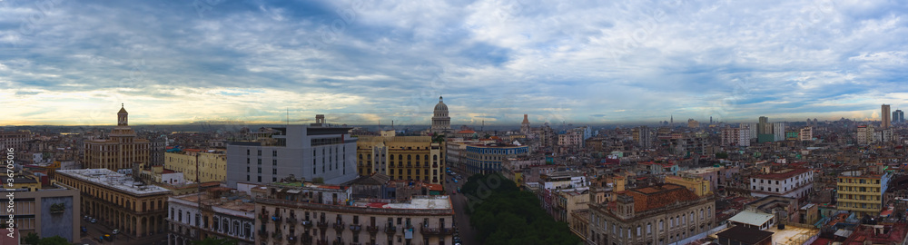 Havana, Cuba. Panorama with Capitol in center