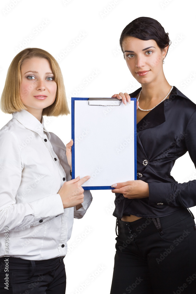 Two women are shown on the clipboard Two women are shown on the clipboard