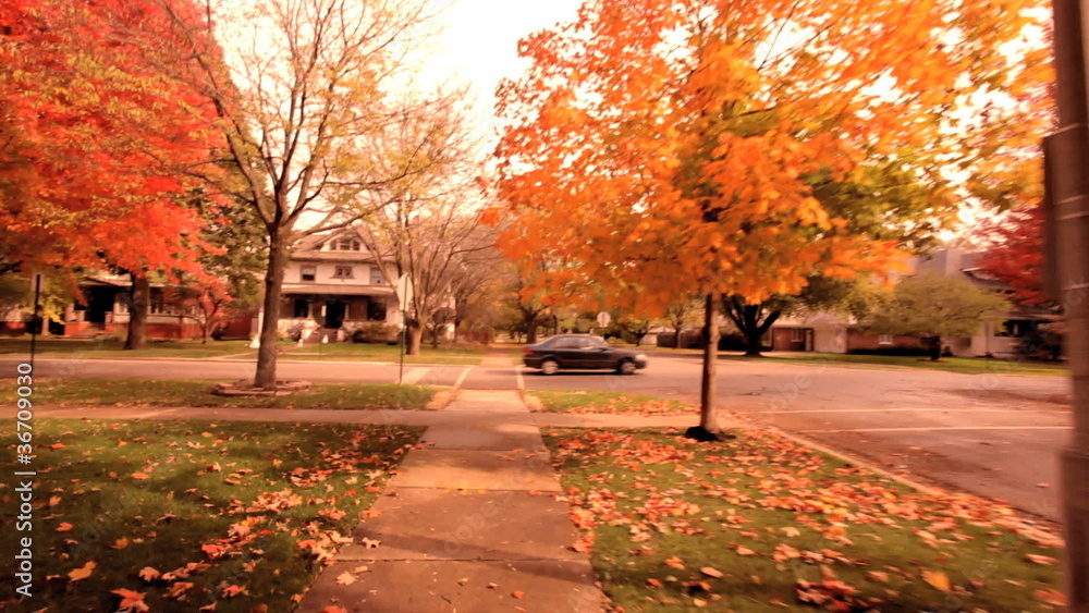 A Town in the Midwest During the Fall Season