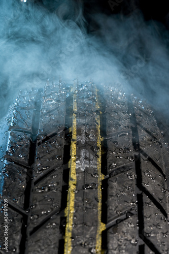 Tire with water drop