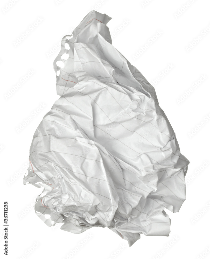 Fototapeta premium paper ball crumpled garbage frustration