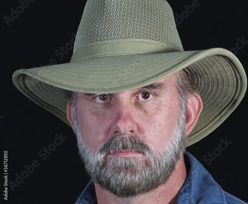 A Bearded Man in a Safari Hat