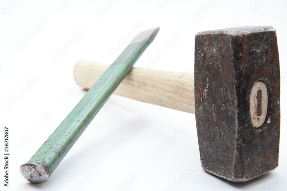 Hammer und Meißel Stock Photo | Adobe Stock