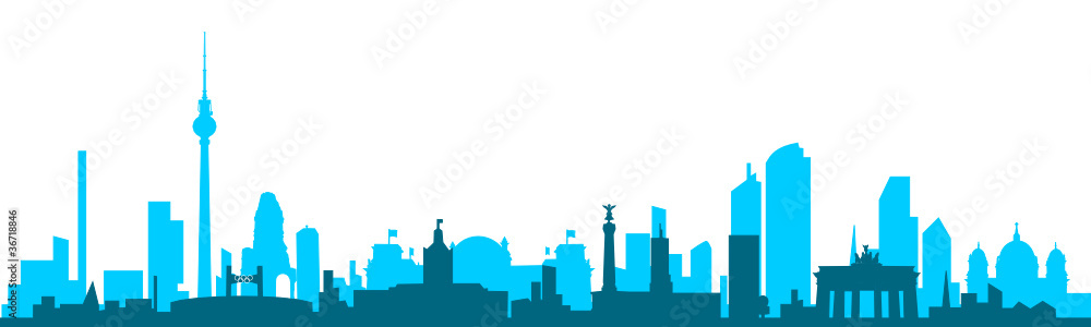 Naklejka premium Berliner Skyline