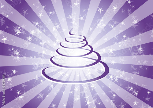 sfondo stellato albero di natale