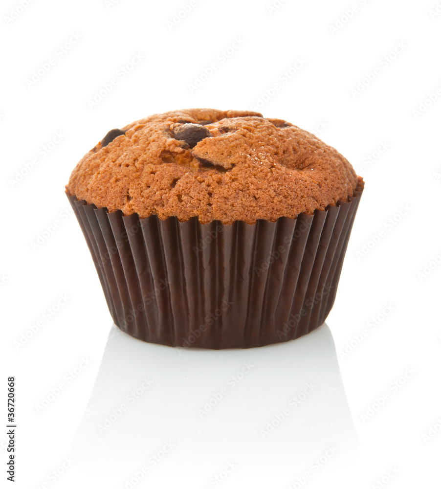 sweet chocolate cake in basket isolated on white background sweet chocolate cake in basket isolated on white background