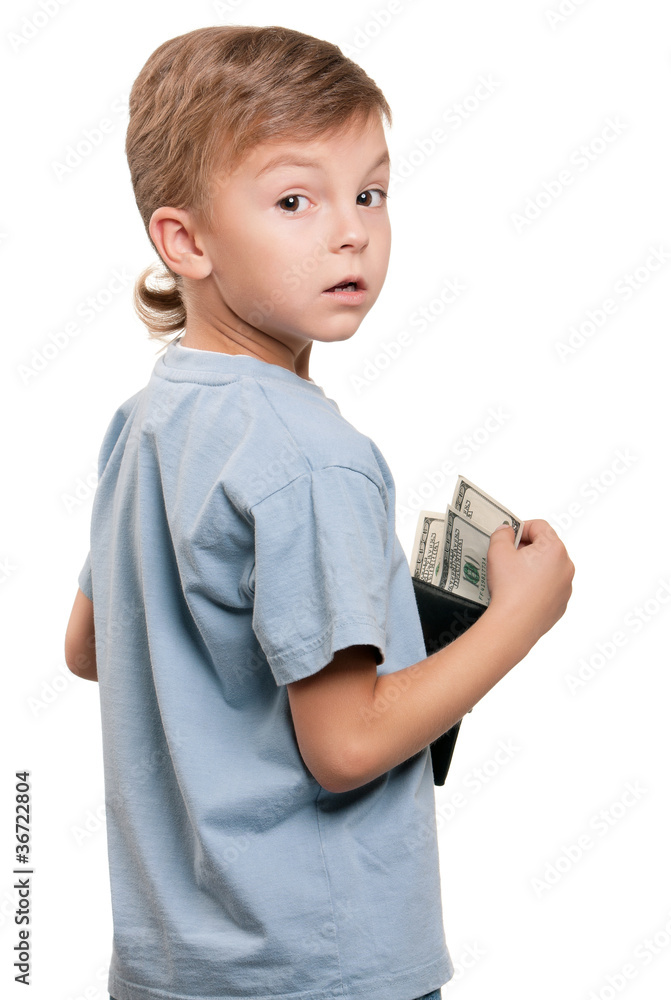 Boy with dollars