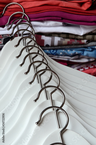 Obraz na płótnie White clothes hangers