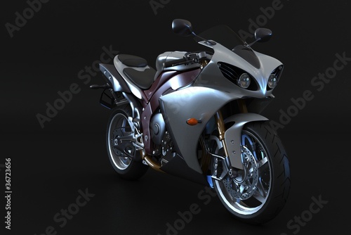Sport motorbike prototipe on dark background © CenturionStudio.it
