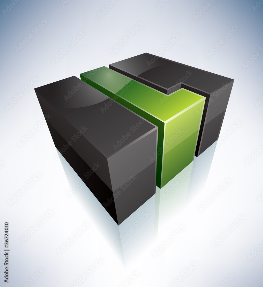 Three-dimensional L Letter Three-dimensional L Letter