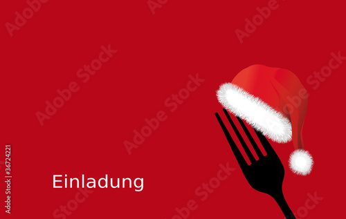 Einladungskarte zum Weihnachtsessen