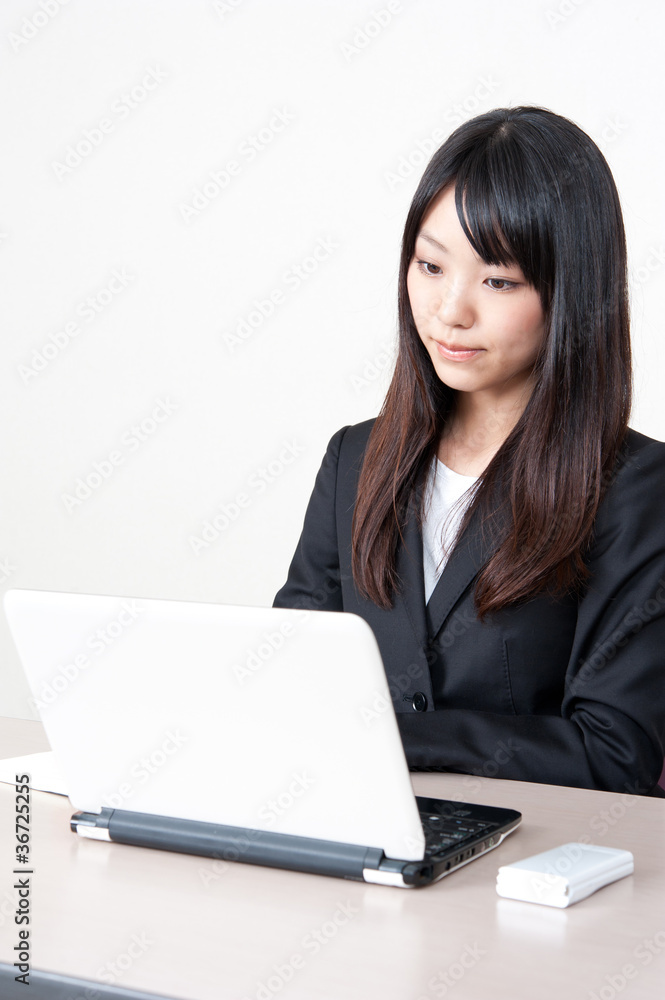 asian businesswoman with laptop computer asian businesswoman with laptop computer