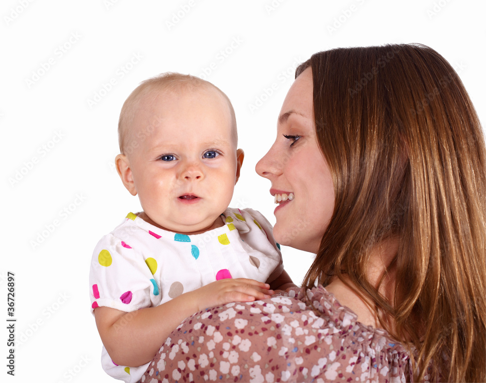 Young mother with little daughter