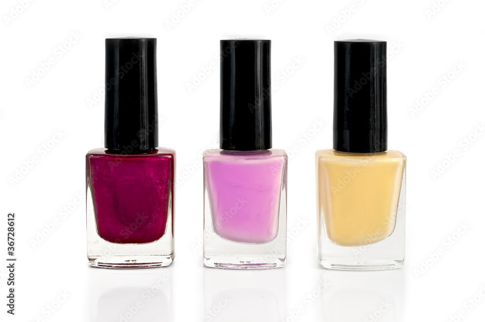 Nail polish bottles in three Nail polish bottles in three