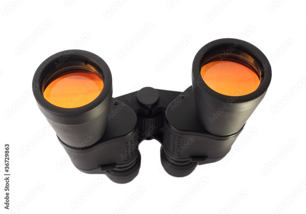 Binocular glassess for searching isolated on white Binocular glassess for searching isolated on white