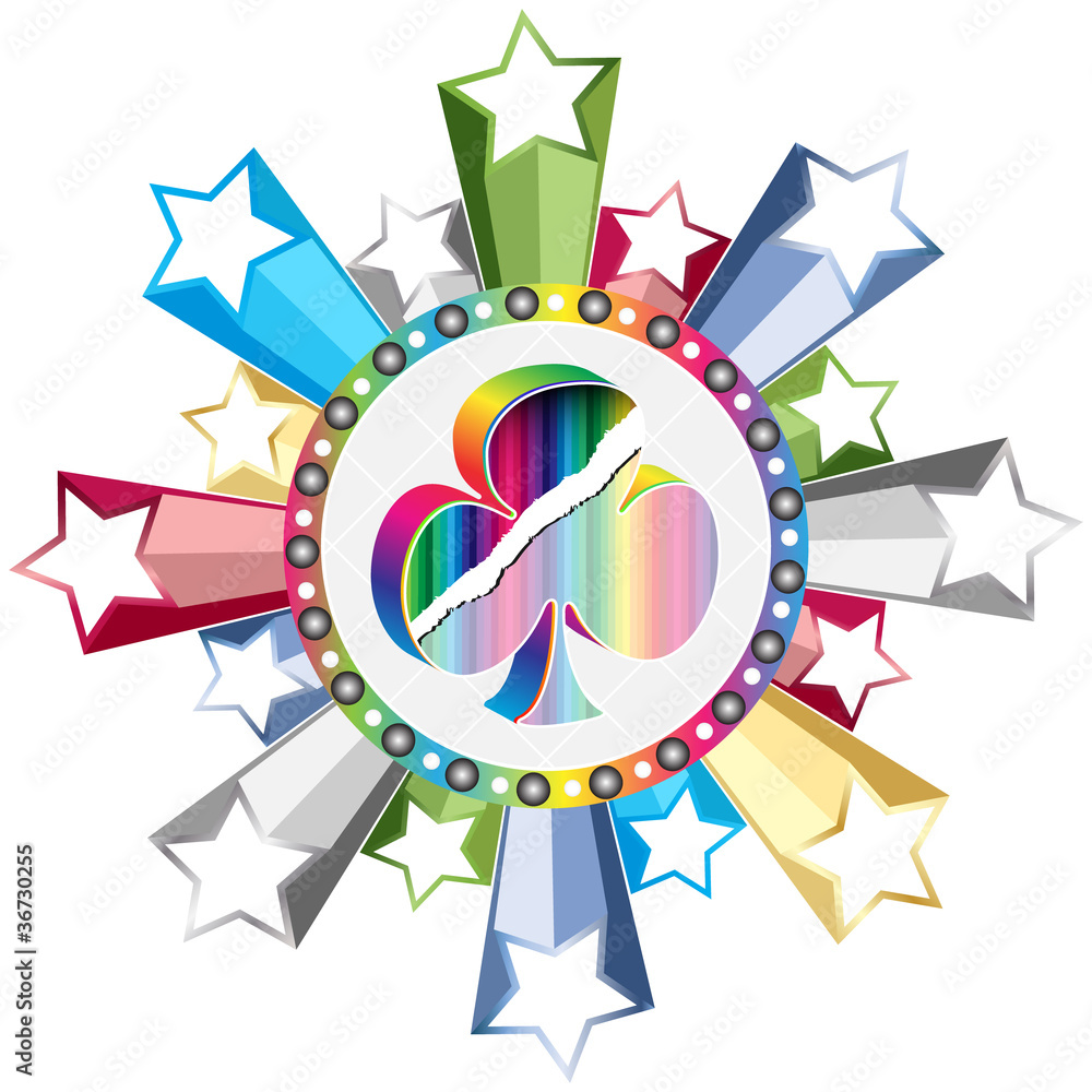 poker element - clover