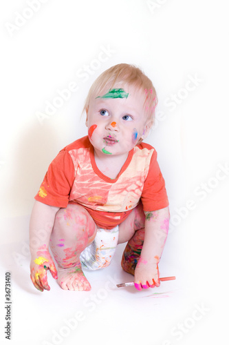 little baby painting