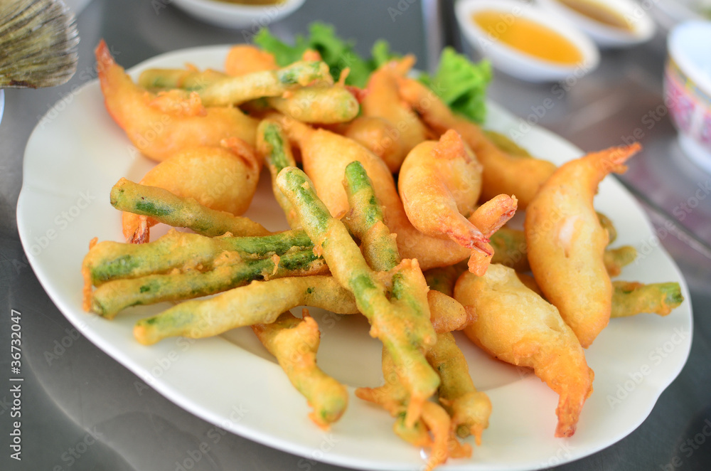 Japanese tempura with variety of vegetables Japanese tempura with variety of vegetables