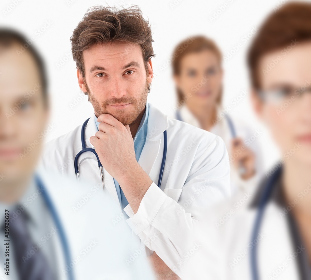Portrait of handsome young male doctor Portrait of handsome young male doctor