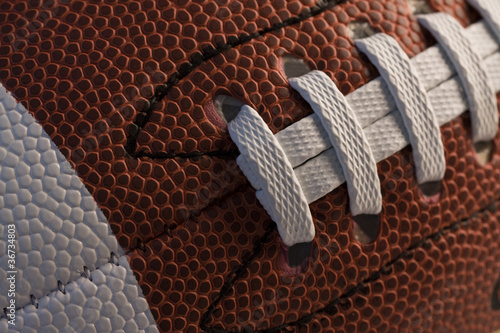Closeup of American football