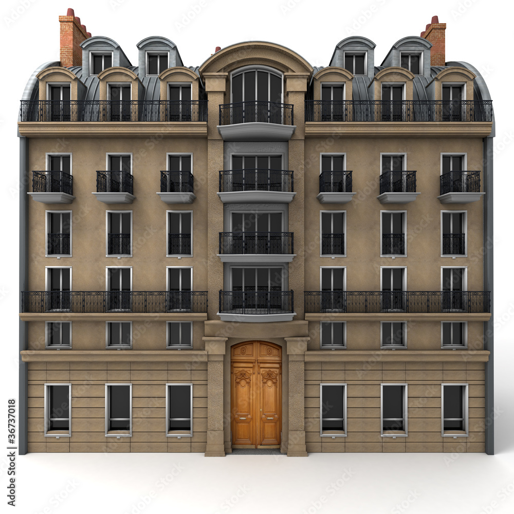 Obraz premium French building rendering