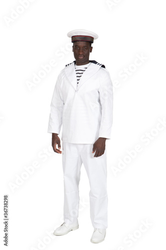 Plakat w ramie matelot sur fond blanc détouré