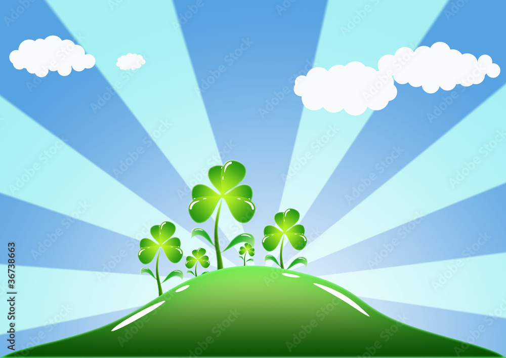 Fototapeta premium green clover vector