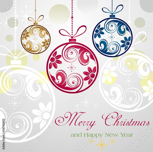 Decorated Christmas balls