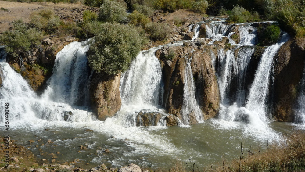 Muridiye Waterfall near Van in Turkey